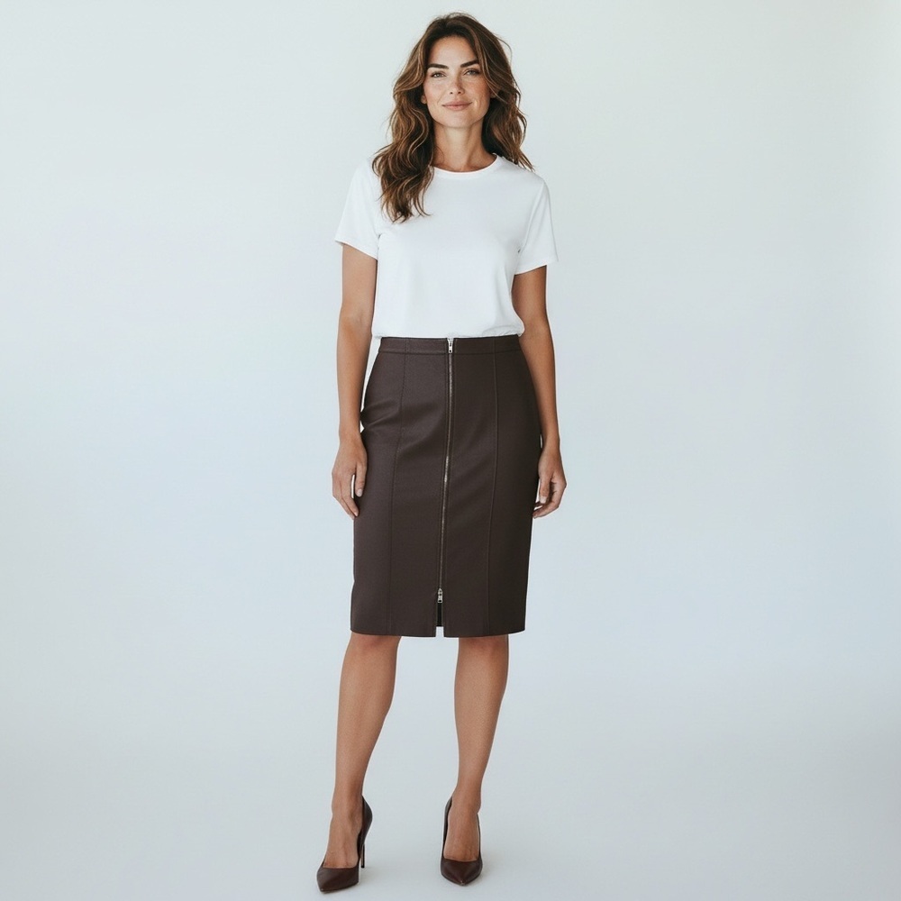rag & bone black skirt with front zipper